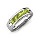 5 - Caleb 0.89 ctw Peridot Comfort Fit Men Wedding Band (6 mm) 