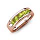 3 - Caleb 0.89 ctw Peridot Comfort Fit Men Wedding Band (6 mm) 