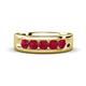 1 - Caleb 0.85 ctw Ruby Comfort Fit Men Wedding Band (6 mm) 