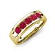 3 - Caleb 0.85 ctw Ruby Comfort Fit Men Wedding Band (6 mm) 