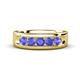 1 - Caleb 0.80 ctw Tanzanite Comfort Fit Men Wedding Band (6 mm) 