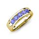 3 - Caleb 0.80 ctw Tanzanite Comfort Fit Men Wedding Band (6 mm) 