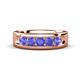 1 - Caleb 0.80 ctw Tanzanite Comfort Fit Men Wedding Band (6 mm) 