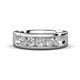 1 - Caleb 0.85 ctw White Sapphire Comfort Fit Men Wedding Band (6 mm) 