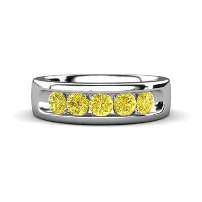 Irvin ctw Yellow Diamond stone Comfort Fit Men Wedding Band mm