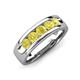 5 - Caleb 0.80 ctw Yellow Diamond Comfort Fit Men Wedding Band (6 mm) 