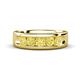 1 - Caleb 0.85 ctw Yellow Sapphire Comfort Fit Men Wedding Band (6 mm) 