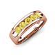 3 - Caleb 0.85 ctw Yellow Sapphire Comfort Fit Men Wedding Band (6 mm) 