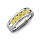 5 - Caleb 0.85 ctw Yellow Sapphire Comfort Fit Men Wedding Band (6 mm) 