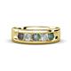 1 - Caleb 0.96 ctw Created Alexandrite and Natural Diamond Comfort Fit Men Wedding Band (6 mm) 