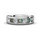 1 - Caleb 0.96 ctw Created Alexandrite and Natural Diamond Comfort Fit Men Wedding Band (6 mm) 