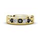 1 - Caleb 0.81 ctw Black Diamond and Natural Diamond Comfort Fit Men Wedding Band (6 mm) 