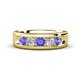 1 - Caleb 0.78 ctw Tanzanite and Natural Diamond Comfort Fit Men Wedding Band (6 mm) 