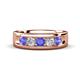 1 - Caleb 0.78 ctw Tanzanite and Natural Diamond Comfort Fit Men Wedding Band (6 mm) 