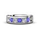 1 - Caleb 0.78 ctw Tanzanite and Natural Diamond Comfort Fit Men Wedding Band (6 mm) 