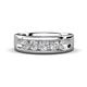 1 - Caleb 0.81 ctw White Sapphire and Natural Diamond Comfort Fit Men Wedding Band (6 mm) 