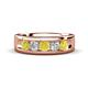 1 - Caleb 0.78 ctw Yellow Diamond and Natural Diamond Comfort Fit Men Wedding Band (6 mm) 