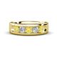 1 - Caleb 0.81 ctw Yellow Sapphire and Natural Diamond Comfort Fit Men Wedding Band (6 mm) 