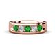 1 - Caleb 0.84 ctw Green Garnet and Natural Diamond Comfort Fit Men Wedding Band (6 mm) 