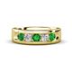 1 - Caleb 0.84 ctw Green Garnet and Natural Diamond Comfort Fit Men Wedding Band (6 mm) 