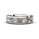 1 - Caleb 0.78 ctw Smoky Quartz and Natural Diamond Comfort Fit Men Wedding Band (6 mm) 