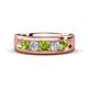 1 - Caleb 0.84 ctw Peridot and Natural Diamond Comfort Fit Men Wedding Band (6 mm) 