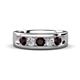 1 - Caleb 0.84 ctw Red Garnet and Natural Diamond Comfort Fit Men Wedding Band (6 mm) 