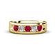 1 - Caleb 0.81 ctw Ruby and Natural Diamond Comfort Fit Men Wedding Band (6 mm) 