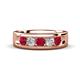 1 - Caleb 0.81 ctw Ruby and Natural Diamond Comfort Fit Men Wedding Band (6 mm) 