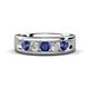 1 - Caleb 0.75 ctw Iolite and Lab Grown Diamond Comfort Fit Men Wedding Band (6 mm) 