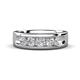 1 - Caleb 0.72 ctw Moissanite and Lab Grown Diamond Comfort Fit Men Wedding Band (6 mm) 