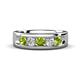 1 - Caleb 0.84 ctw Peridot and Lab Grown Diamond Comfort Fit Men Wedding Band (6 mm) 