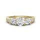 1 - Jamille 1.07 ctw Moissanite (5.00 mm) accented Side Lab Grown Diamond Three Stone Engagement Ring 