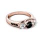 5 - Jamille 1.16 ctw Black Diamond (5.00 mm) accented Side Lab Grown Diamond Three Stone Engagement Ring 