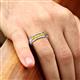 2 - Caleb 0.75 ctw Citrine Comfort Fit Men Wedding Band (6 mm) 