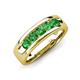 3 - Caleb 0.89 ctw Green Garnet Comfort Fit Men Wedding Band (6 mm) 