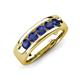 3 - Caleb 0.75 ctw Iolite Comfort Fit Men Wedding Band (6 mm) 