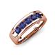 3 - Caleb 0.75 ctw Iolite Comfort Fit Men Wedding Band (6 mm) 