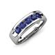 3 - Caleb 0.75 ctw Iolite Comfort Fit Men Wedding Band (6 mm) 