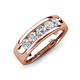 3 - Caleb 0.70 ctw Moissanite Comfort Fit Men Wedding Band (6 mm) 