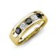 3 - Caleb 0.81 ctw Black Diamond and Natural Diamond Comfort Fit Men Wedding Band (6 mm) 