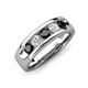 3 - Caleb 0.81 ctw Black Diamond and Natural Diamond Comfort Fit Men Wedding Band (6 mm) 