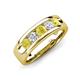 3 - Caleb 0.78 ctw Yellow Diamond and Natural Diamond Comfort Fit Men Wedding Band (6 mm) 