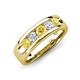 3 - Caleb 0.81 ctw Yellow Sapphire and Natural Diamond Comfort Fit Men Wedding Band (6 mm) 