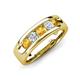 3 - Caleb 0.75 ctw Citrine and Natural Diamond Comfort Fit Men Wedding Band (6 mm) 