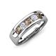 3 - Caleb 0.78 ctw Smoky Quartz and Natural Diamond Comfort Fit Men Wedding Band (6 mm) 