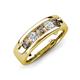 3 - Caleb 0.78 ctw Smoky Quartz and Natural Diamond Comfort Fit Men Wedding Band (6 mm) 