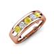 3 - Caleb 0.78 ctw Yellow Diamond and Lab Grown Diamond Comfort Fit Men Wedding Band (6 mm) 