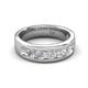 5 - Caleb 0.72 ctw Moissanite and Lab Grown Diamond Comfort Fit Men Wedding Band (6 mm) 