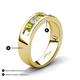 4 - Caleb 0.84 ctw Peridot and Lab Grown Diamond Comfort Fit Men Wedding Band (6 mm) 